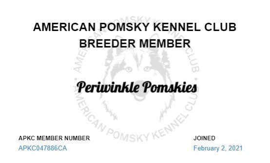 APKC Certified Breeder